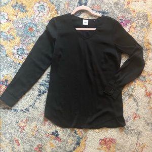 Cabi black silk blouse